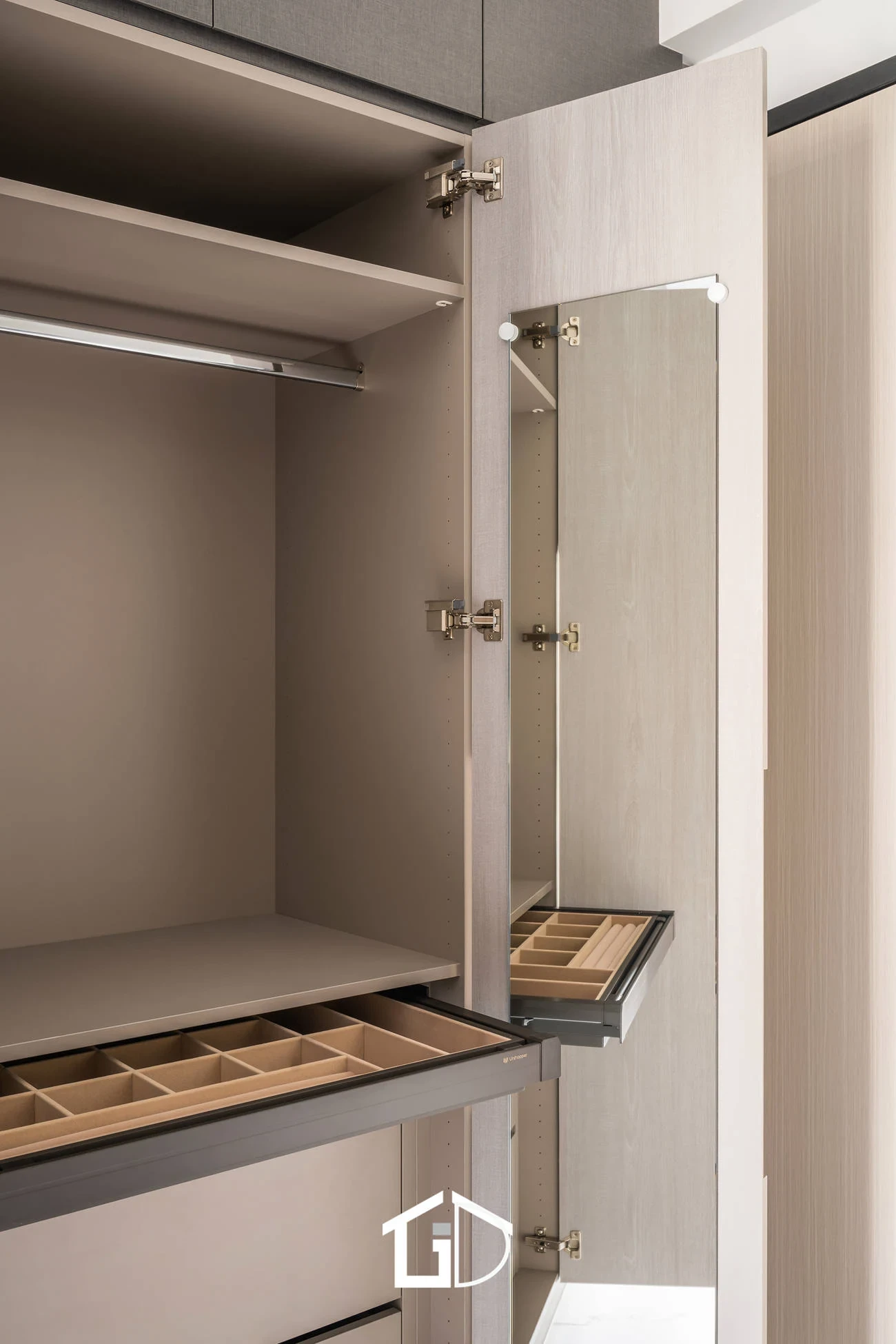 劃分獨立的更衣空間，讓生活更簡單