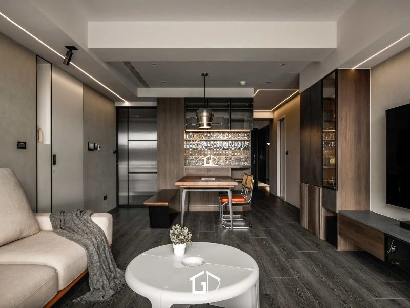 隱匿的光軸:線性照明如何重新定義空間的深度與層次? 現代簡約風室內設計-天花板嵌燈替代方案-隱藏式鋁料燈帶應用案例